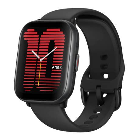 Amazfit Active seitlich vorn schwarz Amazfit Active seitlich vorn schwarz