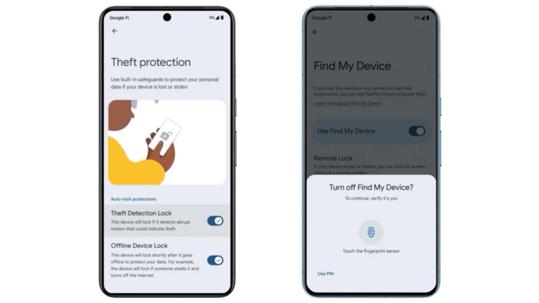 Google hat im vergangenen Jahr neue Sicherheitsfunktionen zum Schutz vor Diebstahl in Android integriert