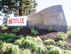 Netflix Logo Das Netflix Logo in Los Gatos